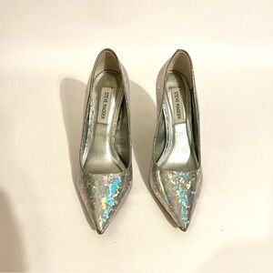 Steve Madden Silver Holographic Women's Heels